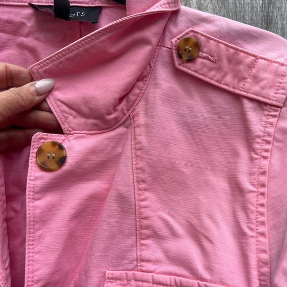 TALBOTS Pink Montauk Twill Jacket Coat Women’s Medium - Picture 9 of 12
